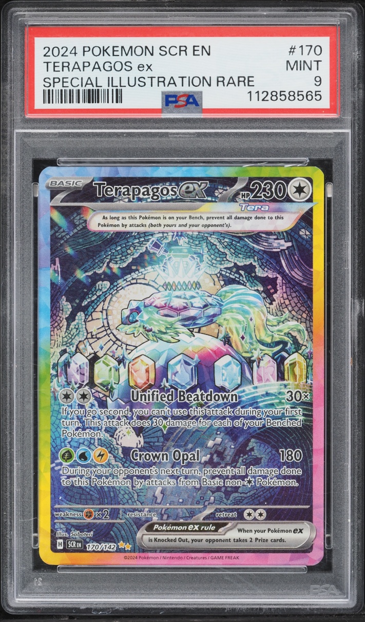 2024 Pokemon Scarlet & Violet Stellar Crown SIR Terapagos Ex #170 PSA 9 MINT