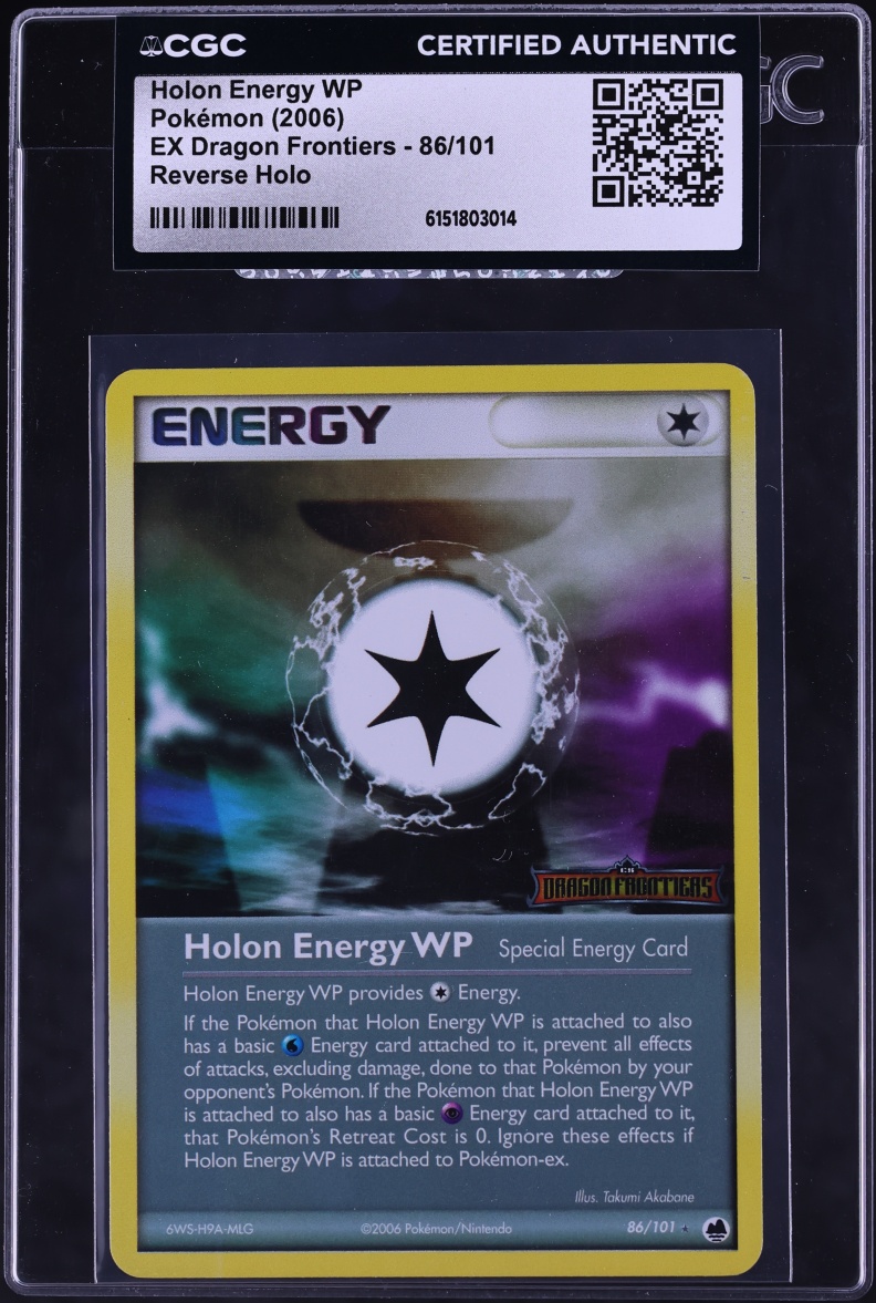 2006 Pokemon EX Dragon Frontiers Reverse Holo Holon Energy WP #86 CGC AUTH