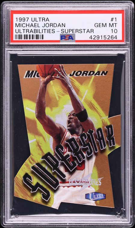 1997 Ultra Ultrabilities Superstar Michael Jordan #1 PSA 10 GEM MINT