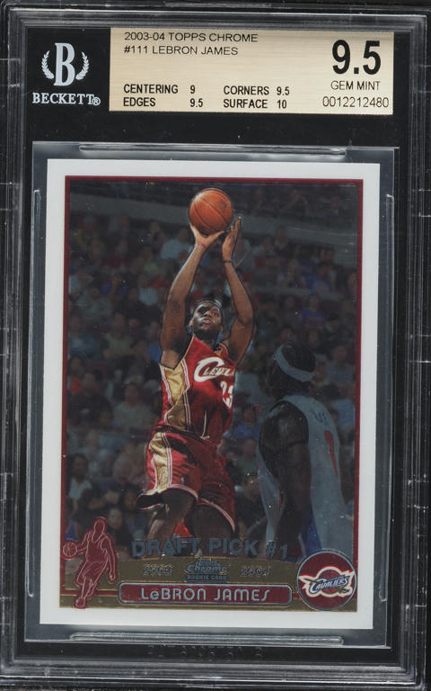 2003 Upper Deck Basketball LeBron James ROOKIE #301 BGS 8.5 NM-MT+