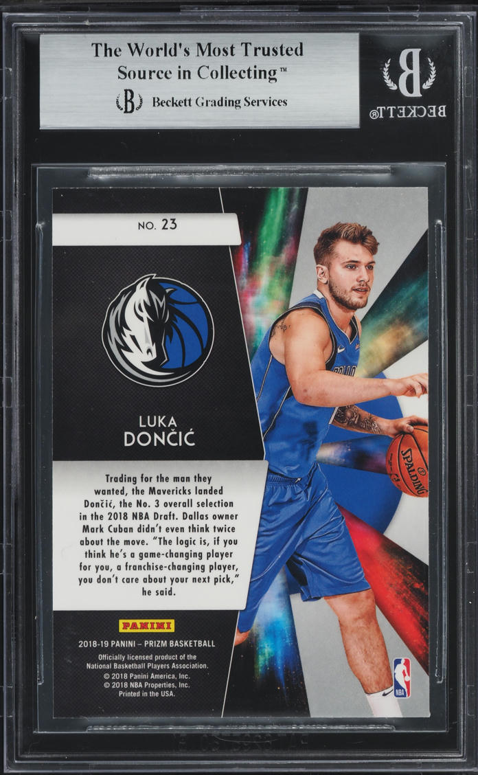2018 Panini Prizm Freshman Phenoms Luka Doncic ROOKIE #23 BGS 8.5 NM-MT+