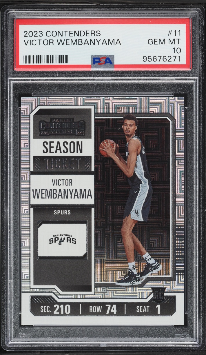 2023 Panini Contenders Season Ticket Victor Wembanyama ROOKIE #11 PSA 10 GEM MINT