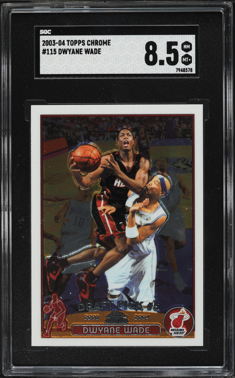 2003 Topps Chrome Dwyane Wade ROOKIE #115 SGC 8.5 NM-MT+
