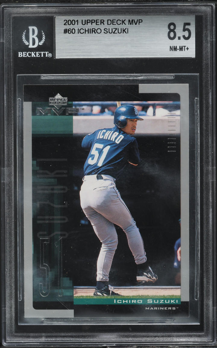 2001 Upper Deck MVP Ichiro Suzuki ROOKIE #60 BGS 8.5 NM-MT+