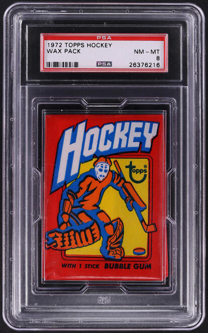 1972 Topps Hockey Wax Pack PSA 8 NM-MT