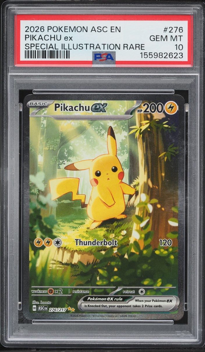 2026 Pokemon Mega Evolution Ascended Heroes SIR Pikachu Ex #276 PSA 10 GEM MINT