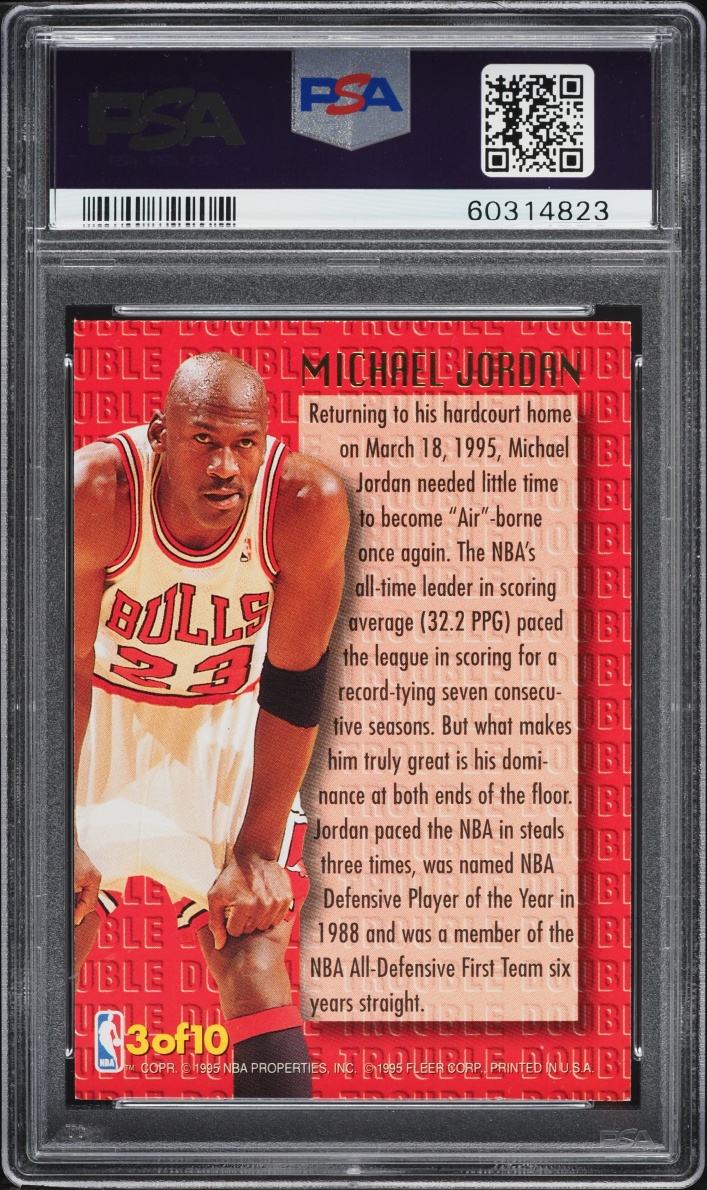 1995 Ultra Double Trouble Michael Jordan #3 PSA 9 MINT