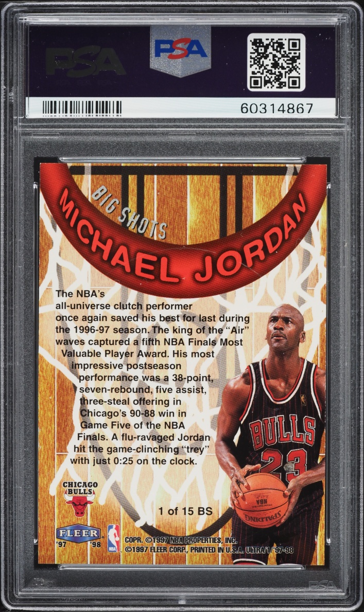 1997 Ultra Big Shots Michael Jordan #1 PSA 9 MINT