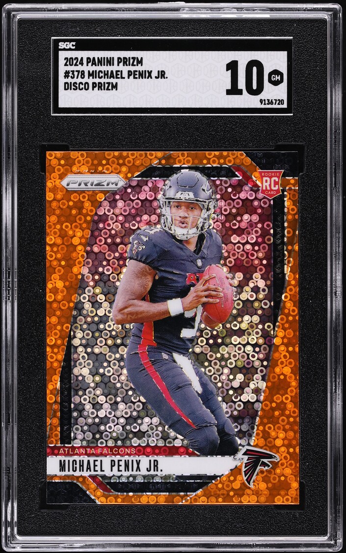 2024 Panini Prizm Disco Michael Penix Jr ROOKIE #378 SGC 10 GEM MINT