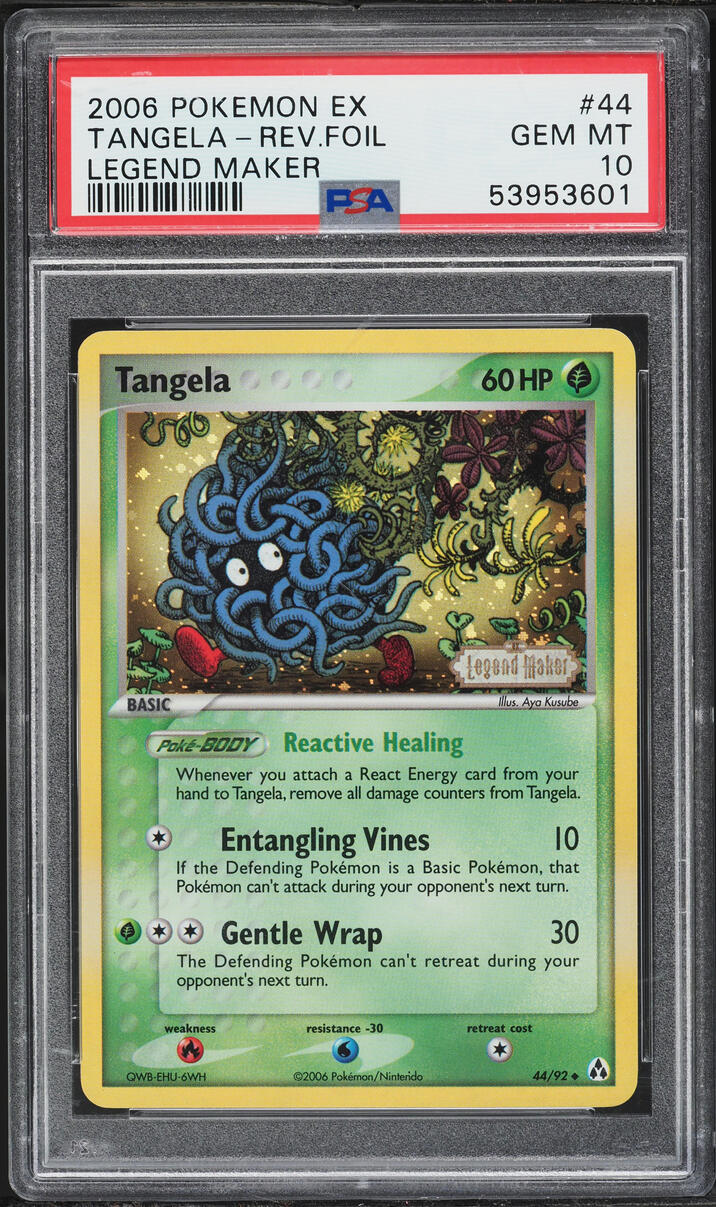 2006 Pokemon EX Legend Maker Reverse Holo Tangela #44 PSA 10 GEM MINT