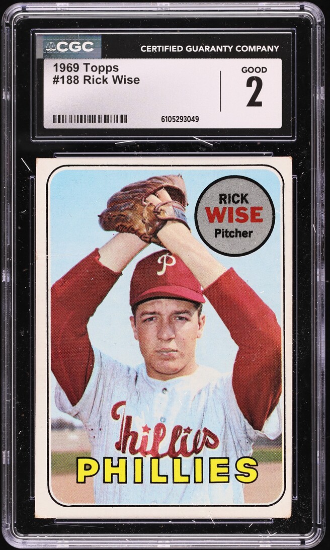1969 Topps Rick Wise #188 CGC 2 GD