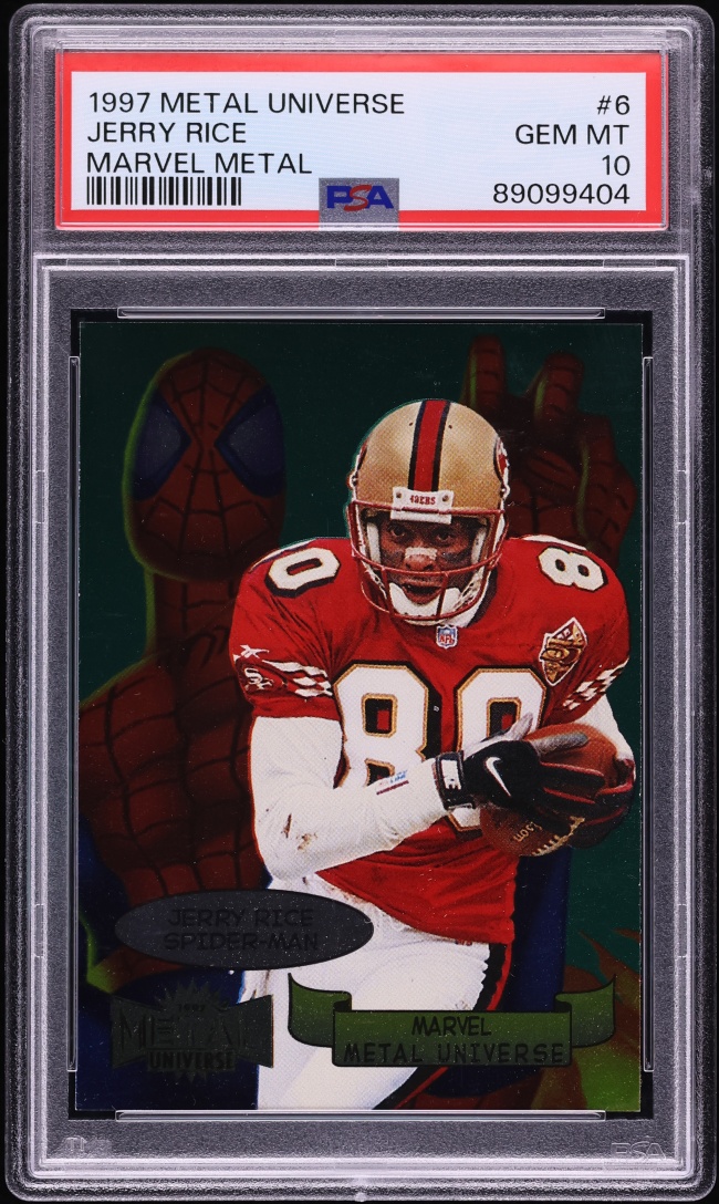 1997 Metal Universe Marvel Jerry Rice #6 PSA 10 GEM MINT