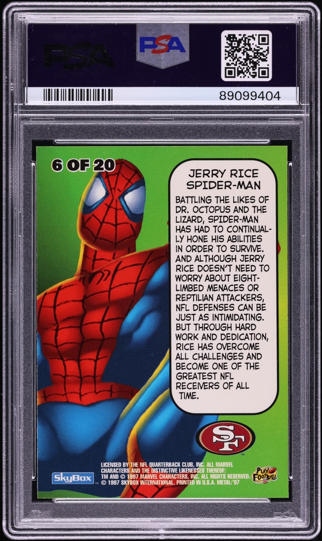 1997 Metal Universe Marvel Jerry Rice #6 PSA 10 GEM MINT - Photo 2