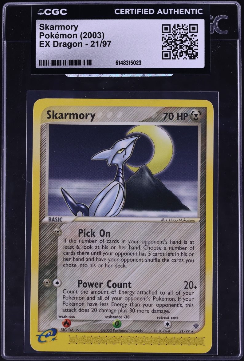 2003 Pokemon EX Dragon Skarmory #21 CGC AUTH