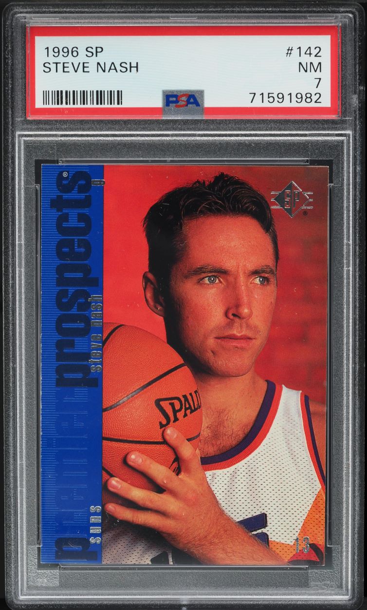 1996 SP Basketball Steve Nash ROOKIE #142 PSA 7 NRMT