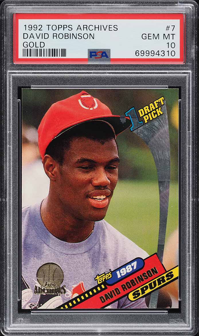 1992 Topps Archives Gold David Robinson #7 PSA 10 GEM MINT