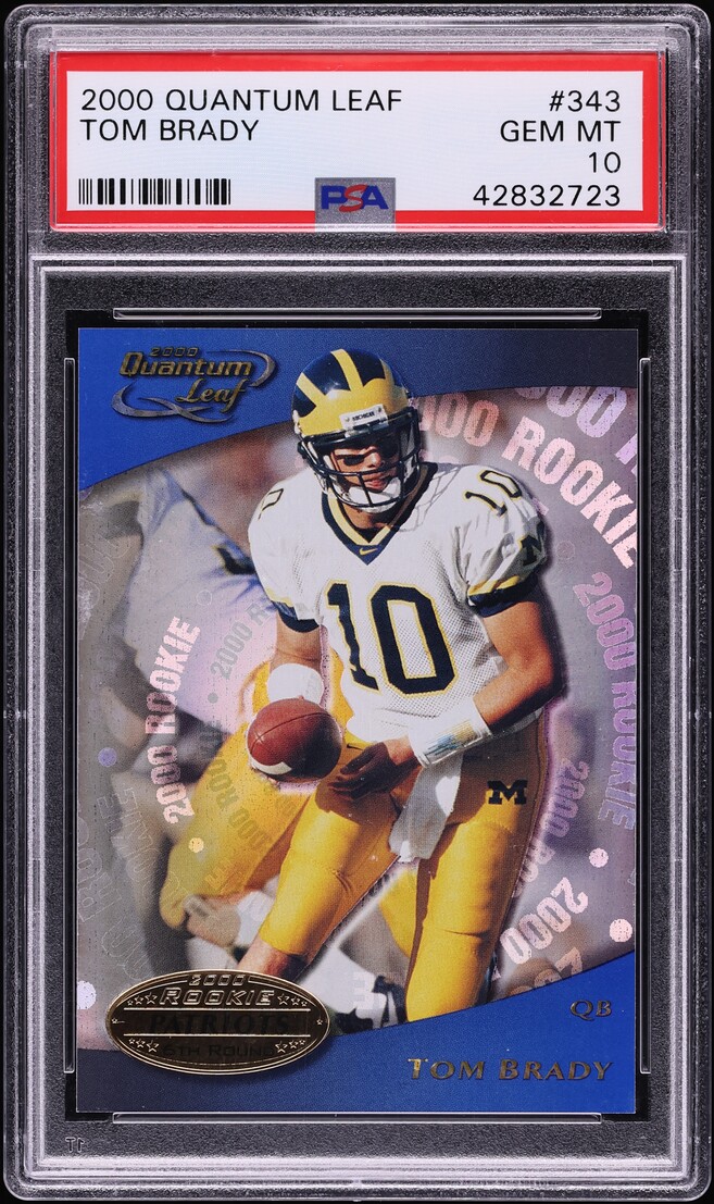 2000 Quantum Leaf Tom Brady ROOKIE #343 PSA 10 GEM MINT - Photo 1