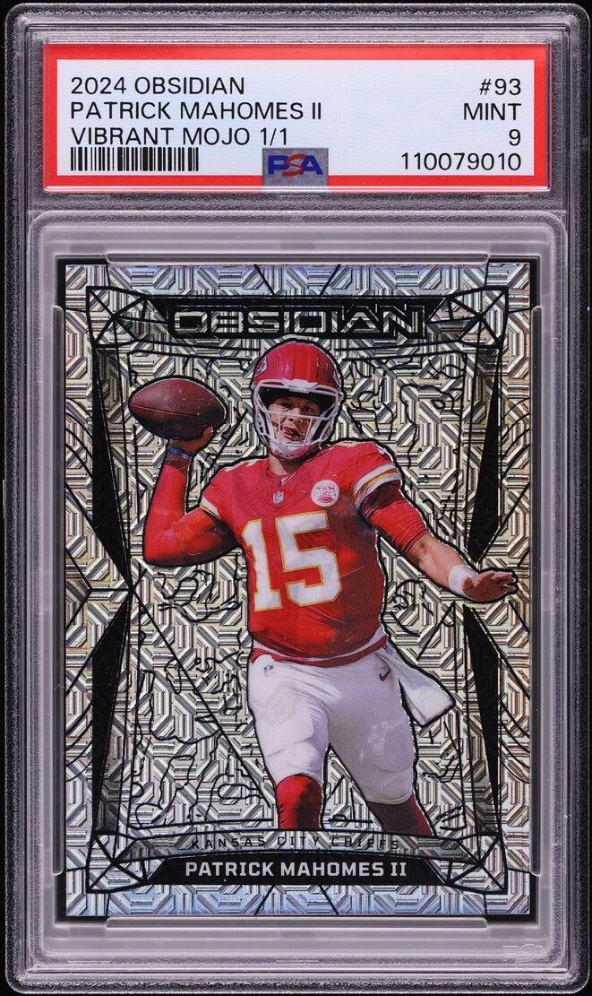2024 Panini Obsidian Vibrant Mojo Patrick Mahomes II 1/1 #93 PSA 9 MINT - Photo 1