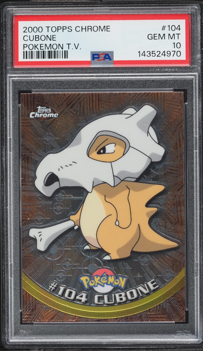 2000 Topps Chrome Pokemon TV Series 2 Cubone #104 PSA 10 GEM MINT