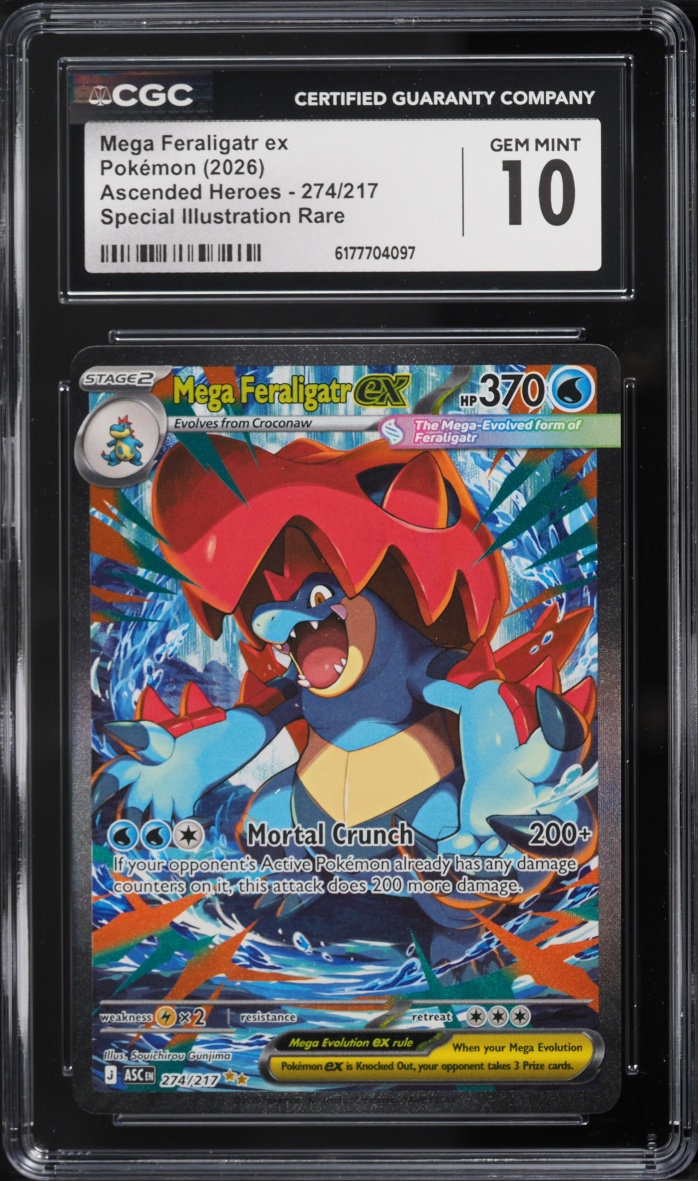2026 Pokemon Mega Evolution Ascended Heroes SIR Mega Feraligatr Ex #274 CGC 10 GEM MINT