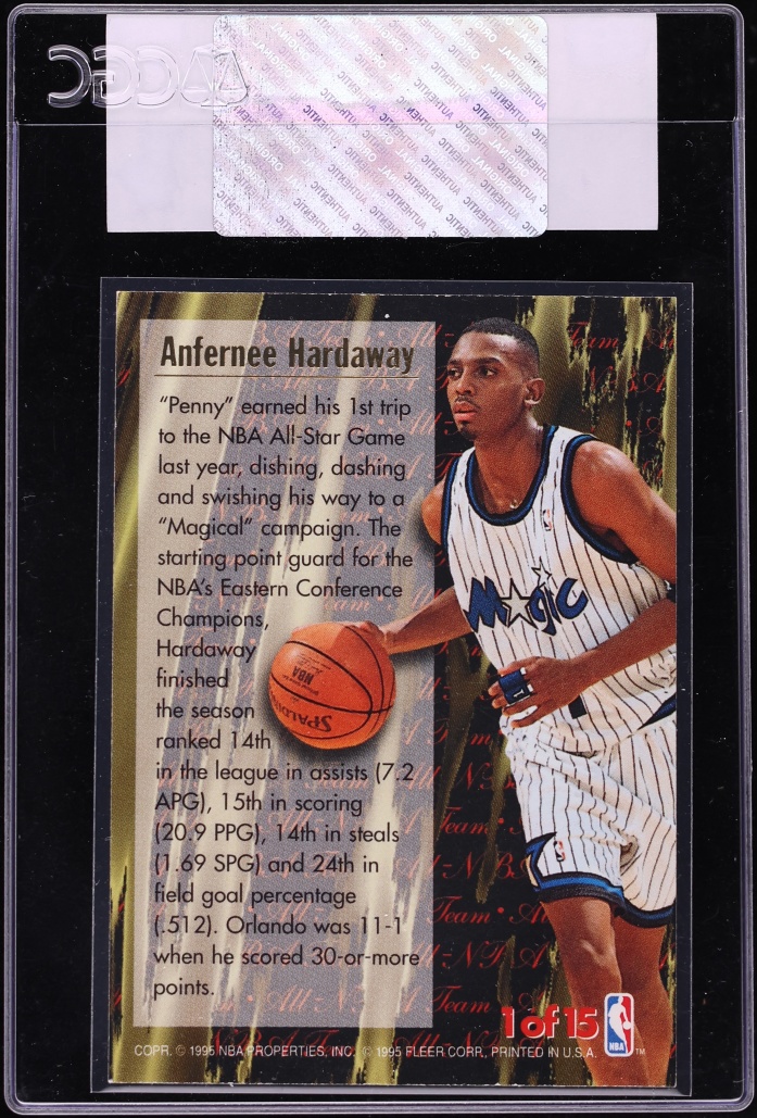 1995 Fleer Ultra Gold Medallion Anfernee Hardaway #1 CGC AUTH