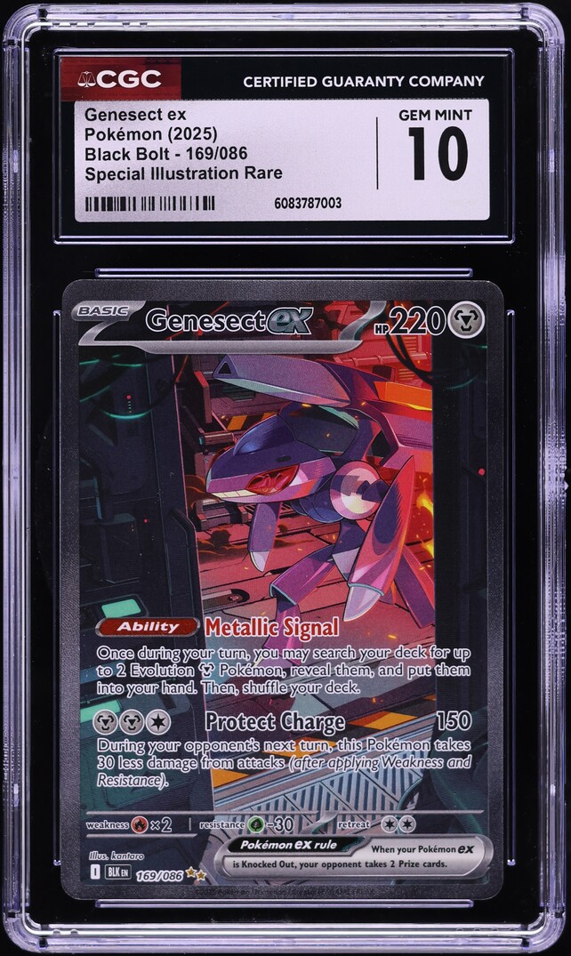 2025 Pokemon Scarlet & Violet Black Bolt SIR Genesect ex #169 CGC 10 GEM MINT