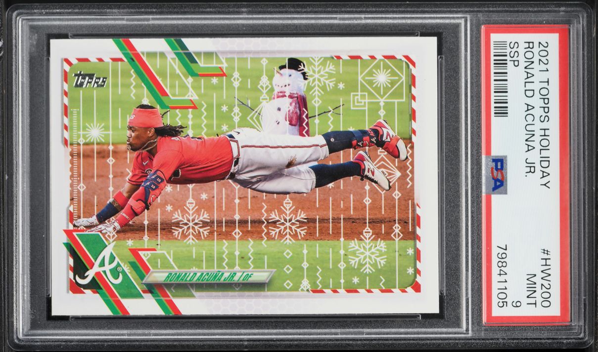2021 Topps Holiday Ronald Acuna Jr. SSP #HW200 PSA 9 MINT