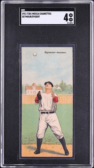 1911 T201 Mecca Cy Seymour & Jimmy Dygert SGC 4 VGEX