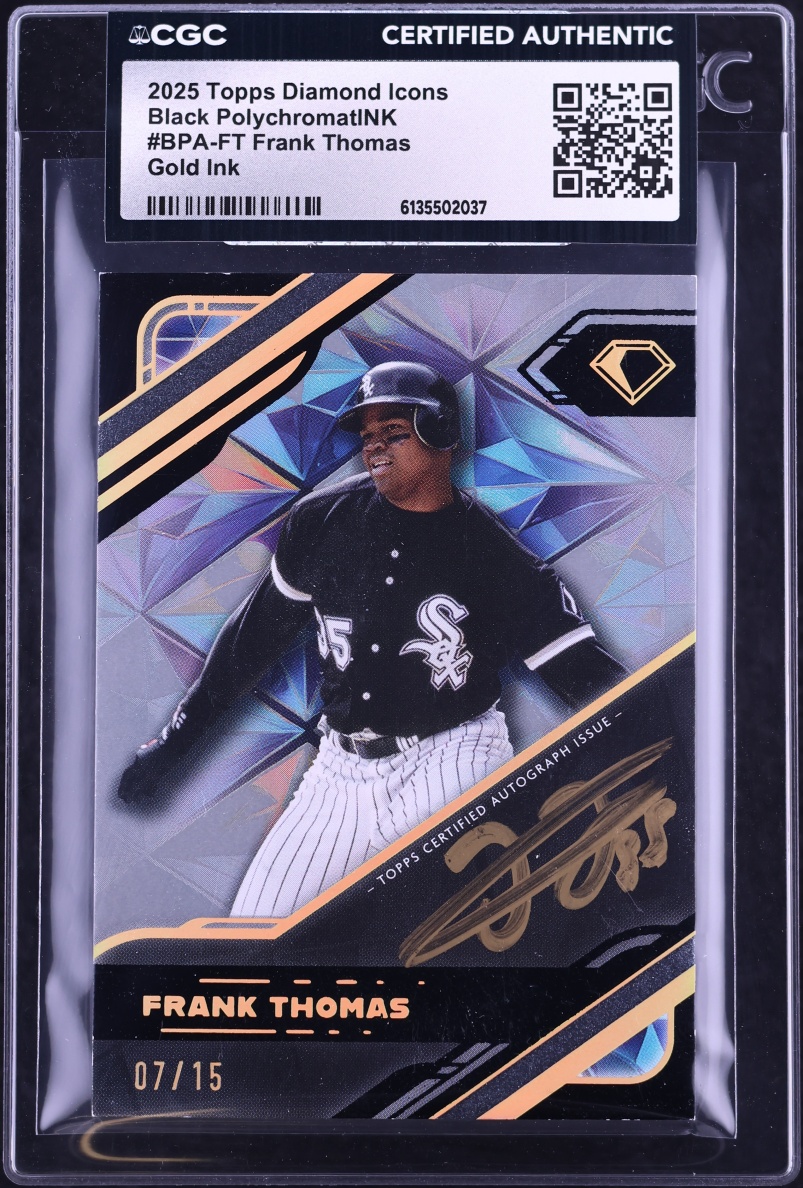 2025 Topps Diamond Icons Black PolychromatINK Gold Ink Frank Thomas ...