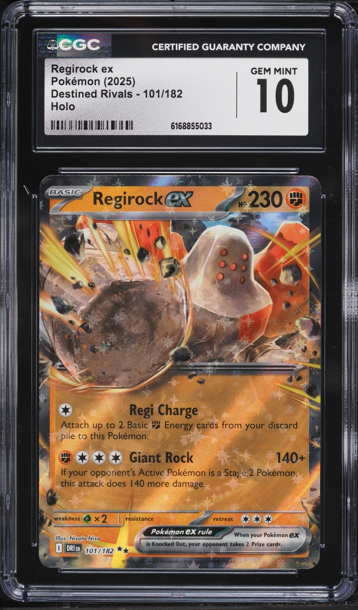 2025 Pokemon Scarlet & Violet Destined Rivals Holo Regirock ex #101 CGC 10 GEM MINT