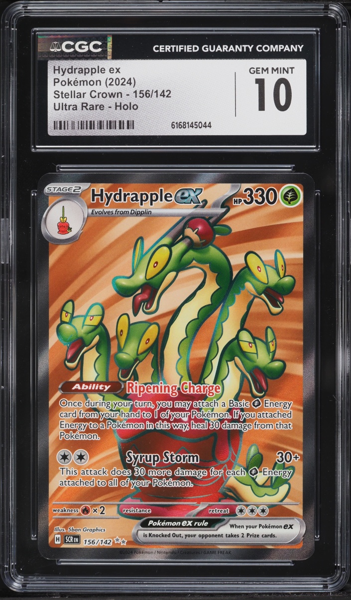2024 Pokemon Scarlet & Violet Stellar Crown Full Art Hydrapple Ex #156 CGC 10 GEM MINT