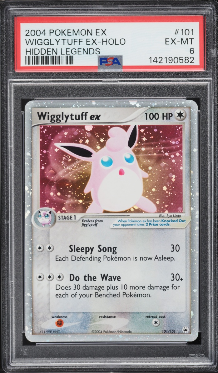 2004 Pokemon EX Hidden Legends Holo Wigglytuff Ex #101 PSA 6 EXMT