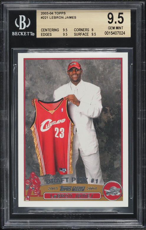 2003 Bazooka Basketball LeBron James ROOKIE #276 BCCG 9 on