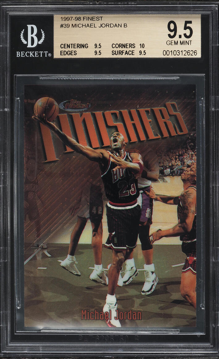 1997 Finest Basketball w/ Coating Michael Jordan #39 BGS 9.5 GEM MINT