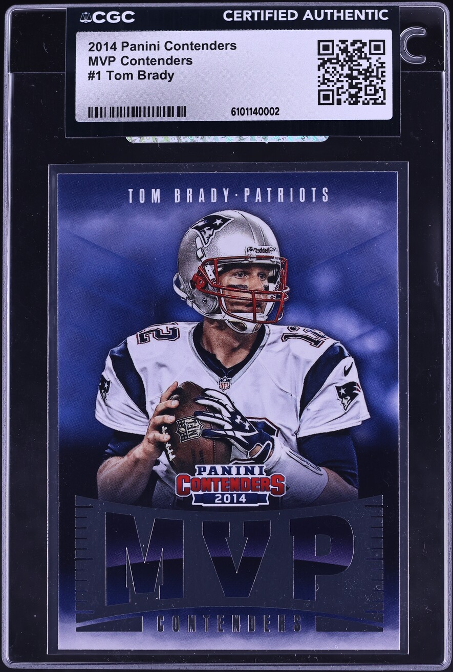 2014 Panini Contenders MVP Contenders Tom Brady #1 CGC AUTH