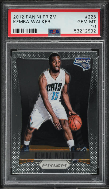 2012 Panini Prizm Kemba Walker ROOKIE RC #225 PSA 10 GEM MINT on