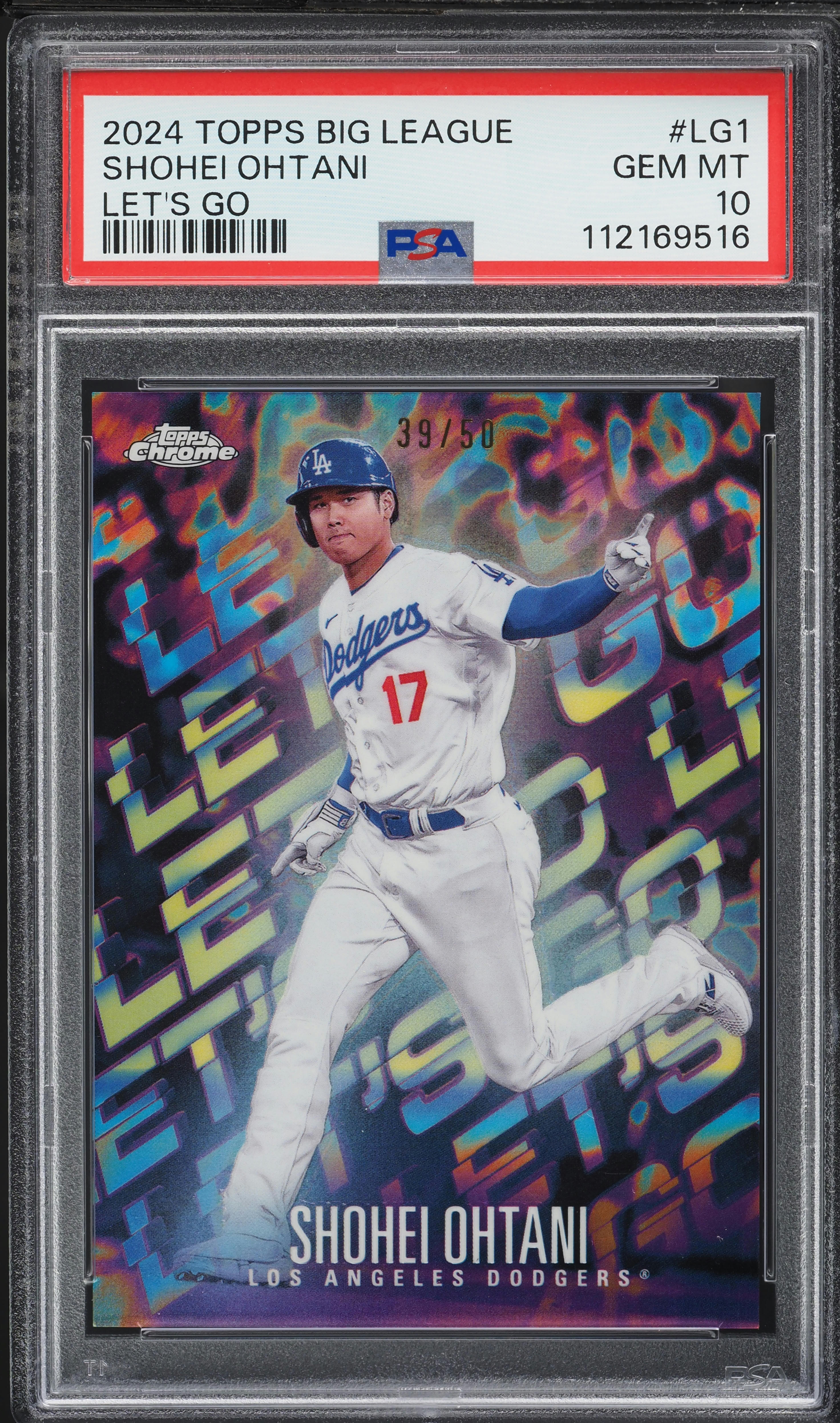 大谷翔平 2024 TOPPS BIG LEAGUE GEM MINT 10 2024 Topps Big League Let's Go Shohei Ohtani /50 #LG1 PSA 10