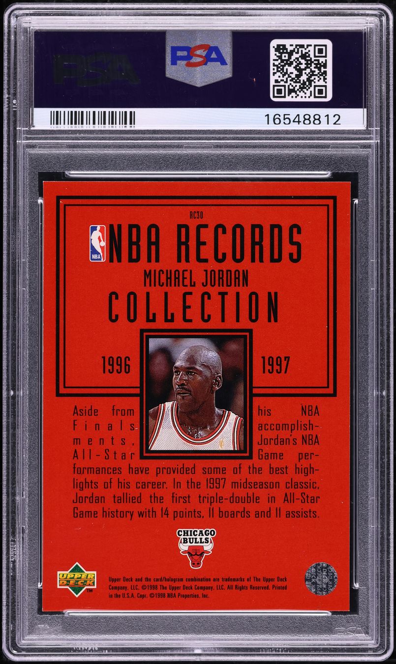 1997 Upper Deck Records Collection Michael Jordan #RC30 PSA 10 GEM MINT
