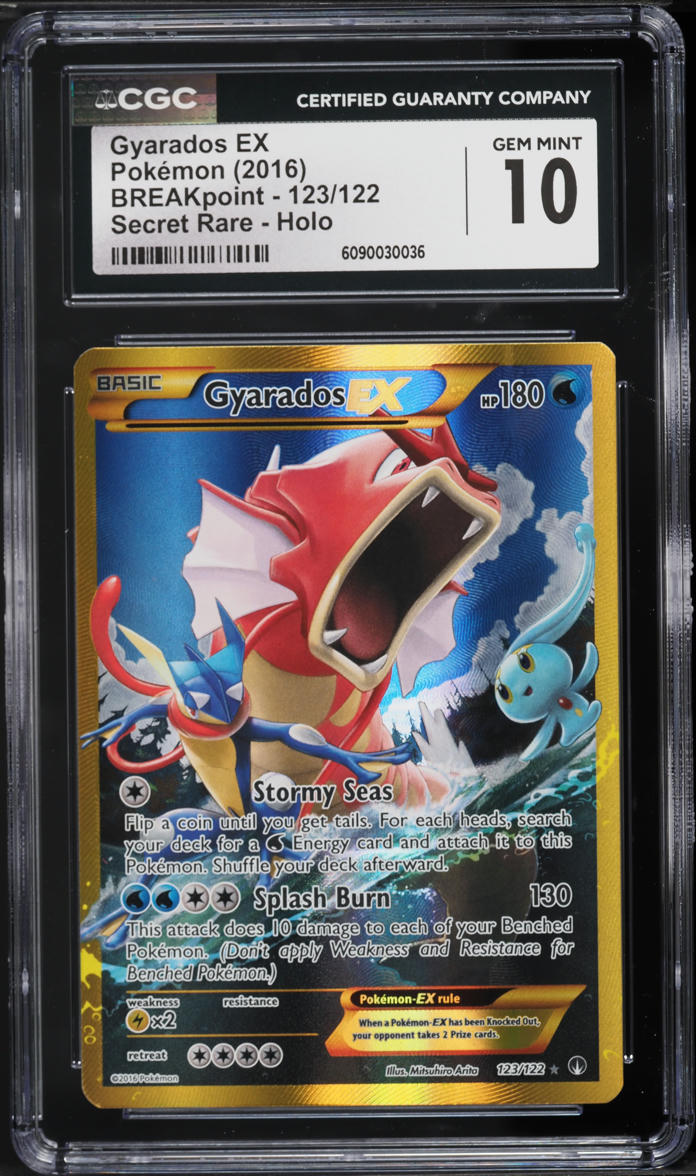 2016 Pokemon XY BREAKpoint SEC Gyarados EX #123 CGC 10 GEM MINT
