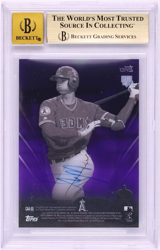 2018 Topps Clearly Authentic Purple Shohei Ohtani ROOKIE AUTO /10
