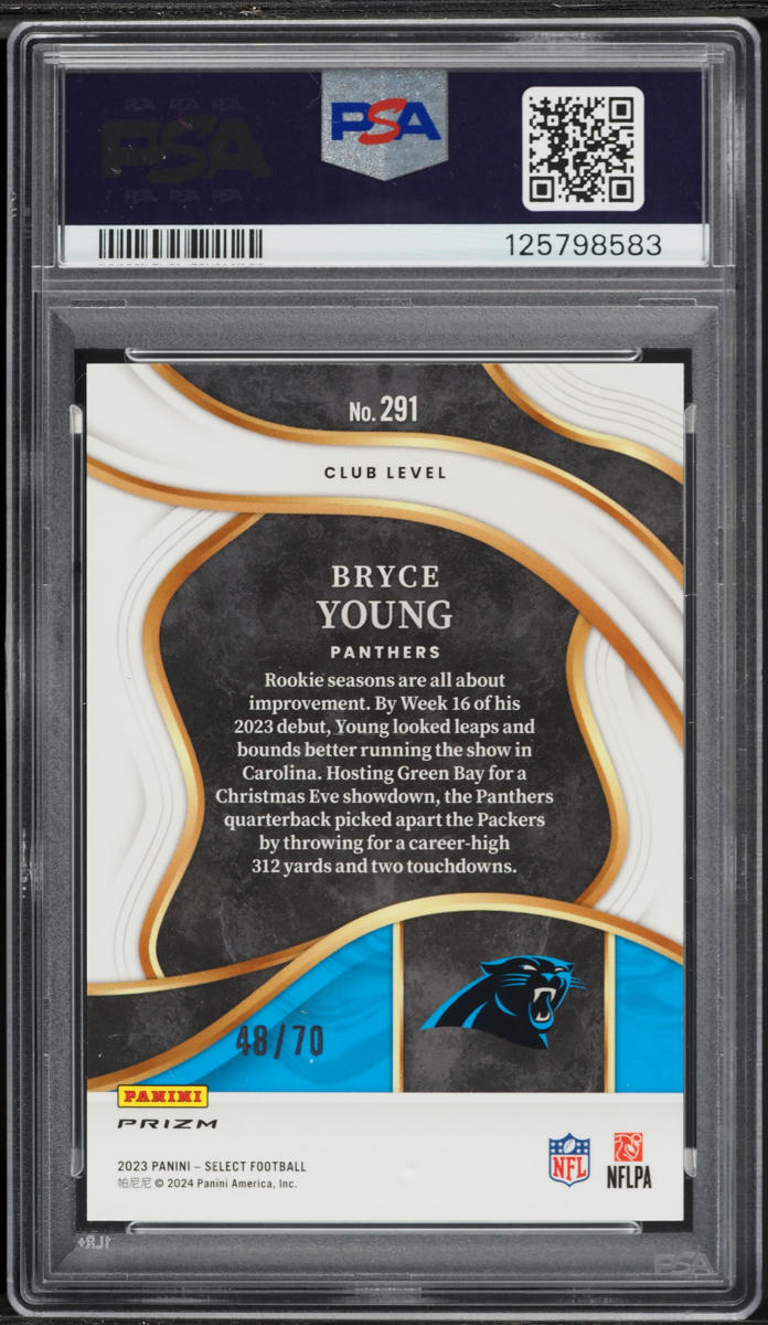2023 Select Club Level Dragon Scale Prizm Bryce Young ROOKIE /70 #291 PSA 10 GEM MINT
