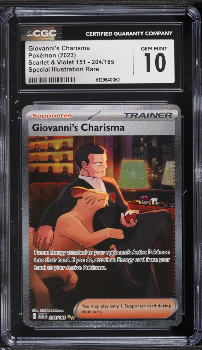 2023 Pokemon Scarlet & Violet 151 SIR Giovanni's Charisma #204 CGC 10 GEM MINT