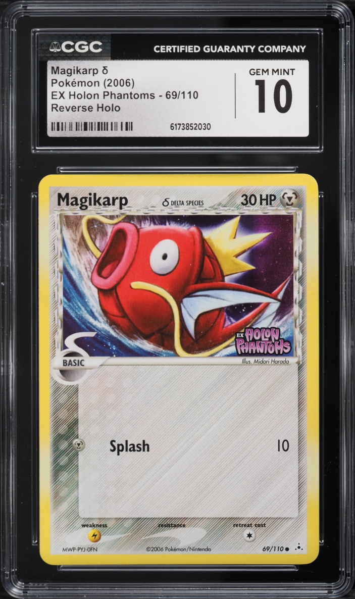 2006 Pokemon EX Holon Phantoms Reverse Holo Magikarp #69 CGC 10 GEM MINT