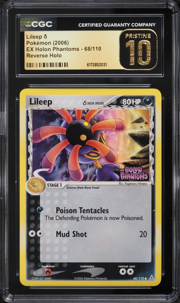 2006 Pokemon EX Holon Phantoms Reverse Holo Lileep #68 CGC 10 PRISTINE
