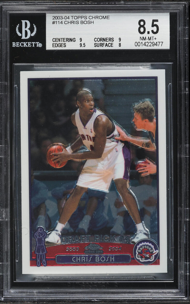 2003 Topps Chrome Chris Bosh ROOKIE #114 BGS 8.5 NM-MT+