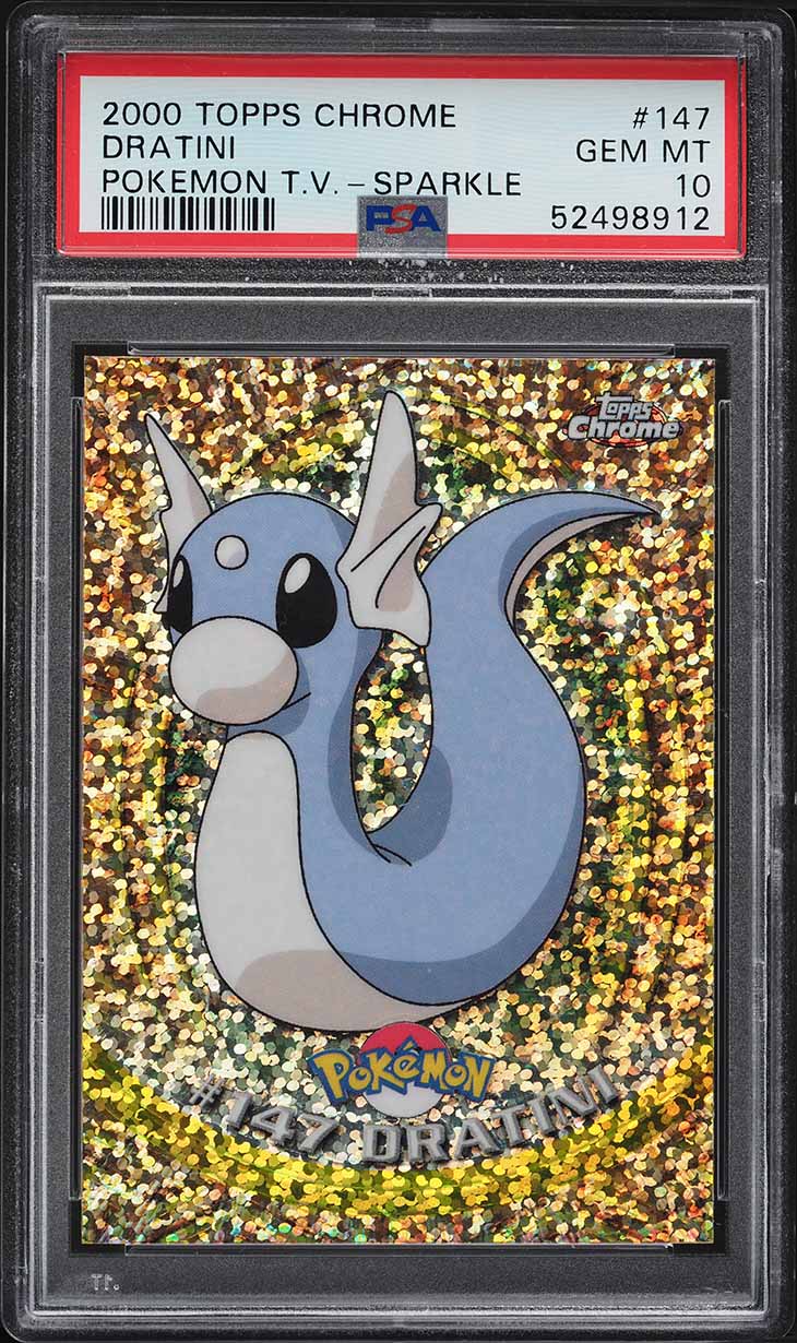 2000 Topps Chrome Pokemon Series 2 Sparkle Dratini #147 PSA 10 GEM MINT