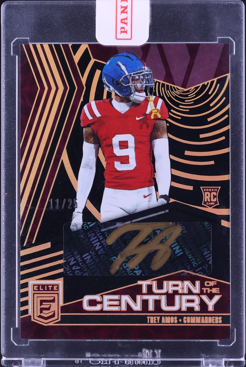 2025 Donruss Elite Turn Of The Century Black Gold FOTL Trey Amos ROOKIE AUTO /25 #TOC-TAM