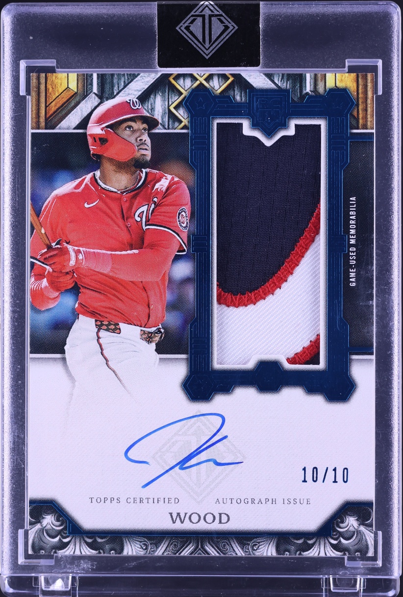 2025 Topps Transcendent Collection Showcase Blue James Wood ROOKIE PATCH AUTO 10/10 #RSPA-JW