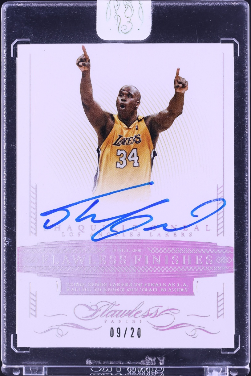 2014 Panini Flawless Finishes Shaquille O'Neal AUTO /20 #FF-SO