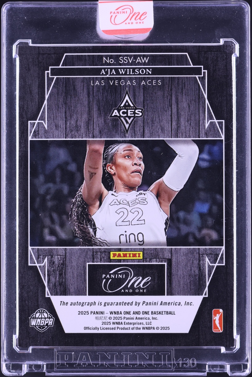 2025 Panini One And One WNBA Spotlight Signatures A'Ja Wilson AUTO /99 #SSV-AW